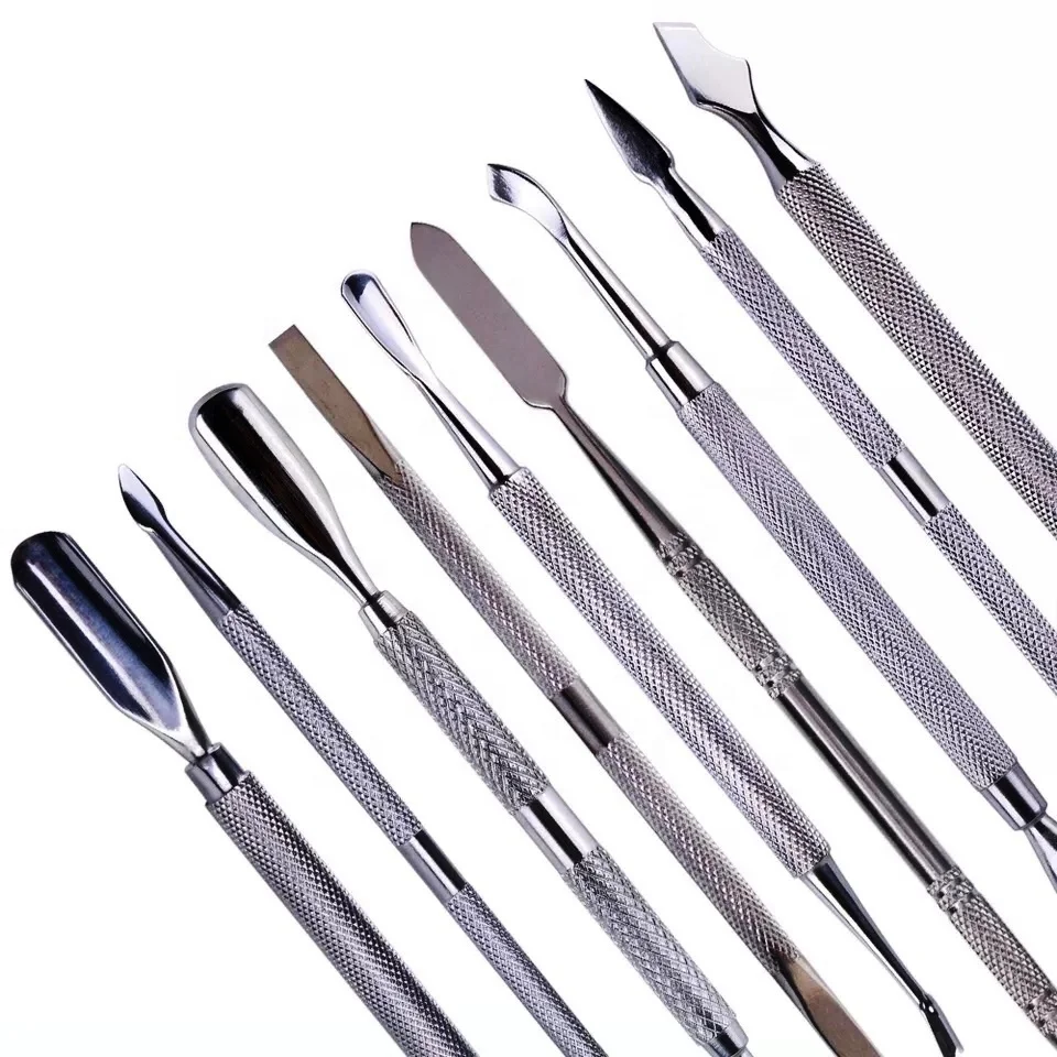 High Quality Double Sides Nail Cuticle Pusher Dead Skin Push Stainless Steel Remover
