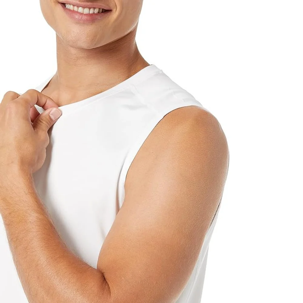 Пользовательские OEM белый дышащий тренажерный зал спортивный фитнес сублимационный Печатный Влагоотводящая тренировочная майка для мужчин