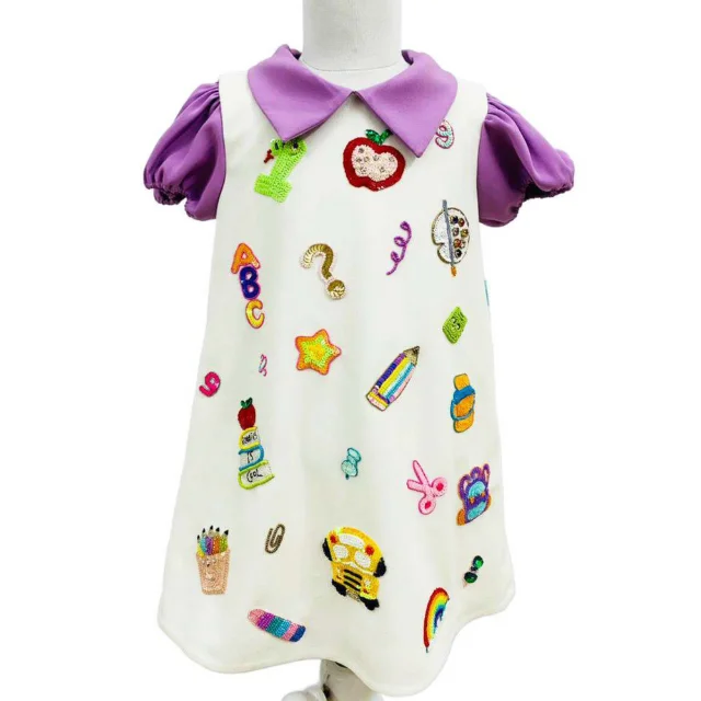 Fashion Luxury 100% Cotton Back-to-school T-shirt Custom Summer Casual Women O-Neck Beadwork T-shirts