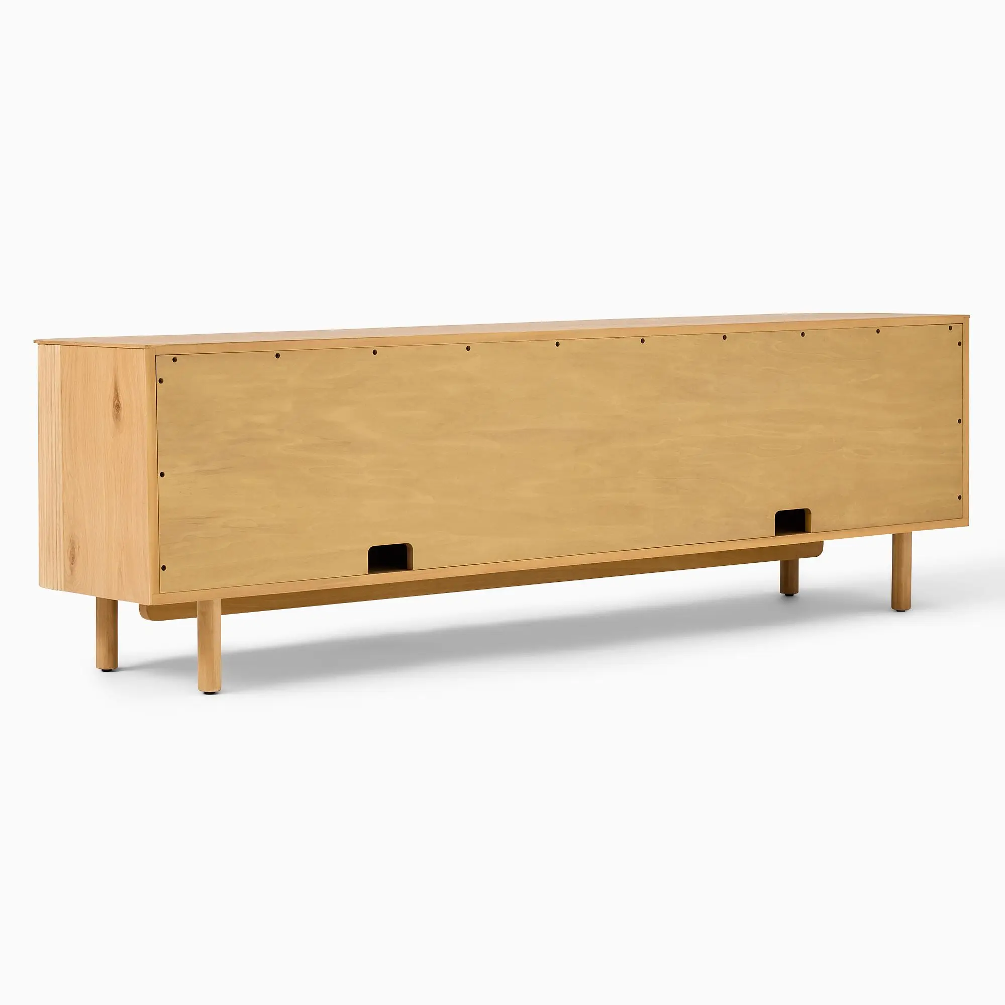 Modern High End Media Console Table Natural Color Solid Wood Material Modern Style Home Furniture