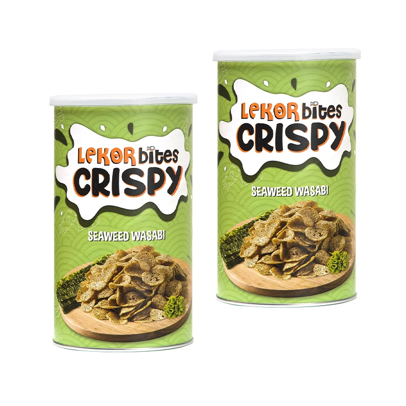 Best Selling Malaysia Tasty 200gram Lekor Bites Crispy with Seaweed Wasabi Flavor Healthy Seafood Snacks