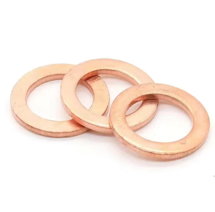 Copper Washer Gasket Nut And Bolt Set flat Ring Seal Assortment Kit With Box m8/m10/m12/m14 For Sump Plugs