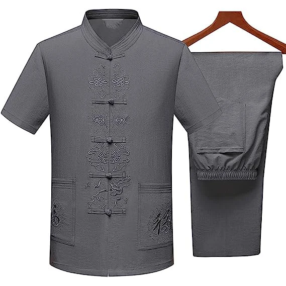 New Stylish Top Trendy Unisex Martial Arts Wear Equipment Solid Color Cotton Classic Comfortable Oversized Kung Fu Uniforms