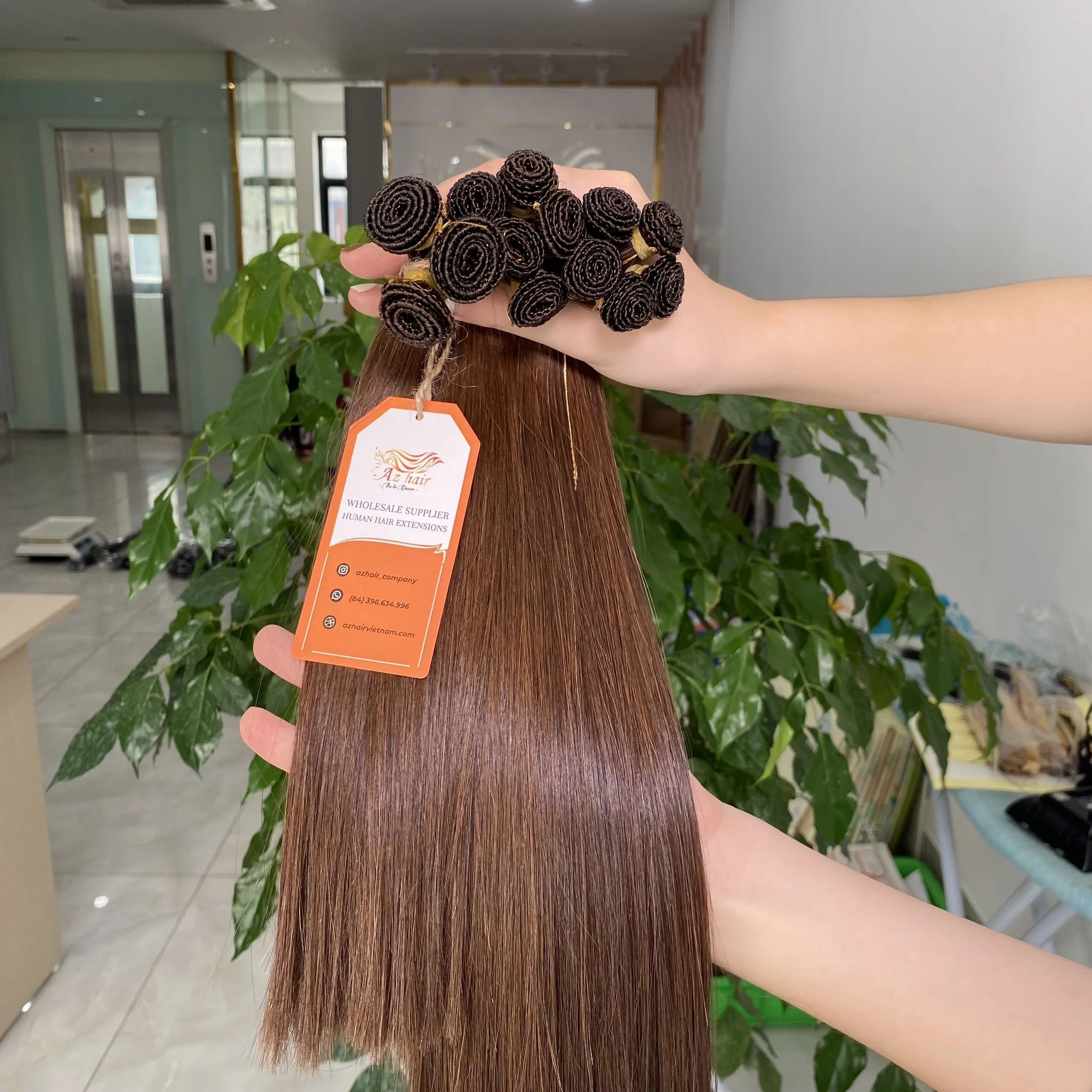 Vietnamese Raw Hair Hand-tied Weft 100% Human Hair Extensions  Virgin Hair Bundles Unprocessed