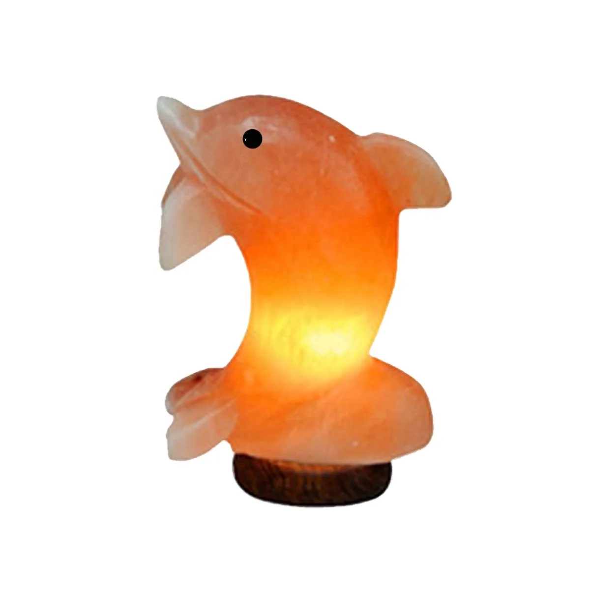 Himalayan pink natural crystal salt Dolphin shape lamp with power cord ISO 9001 Certified origin From Minerals Route Pakistan