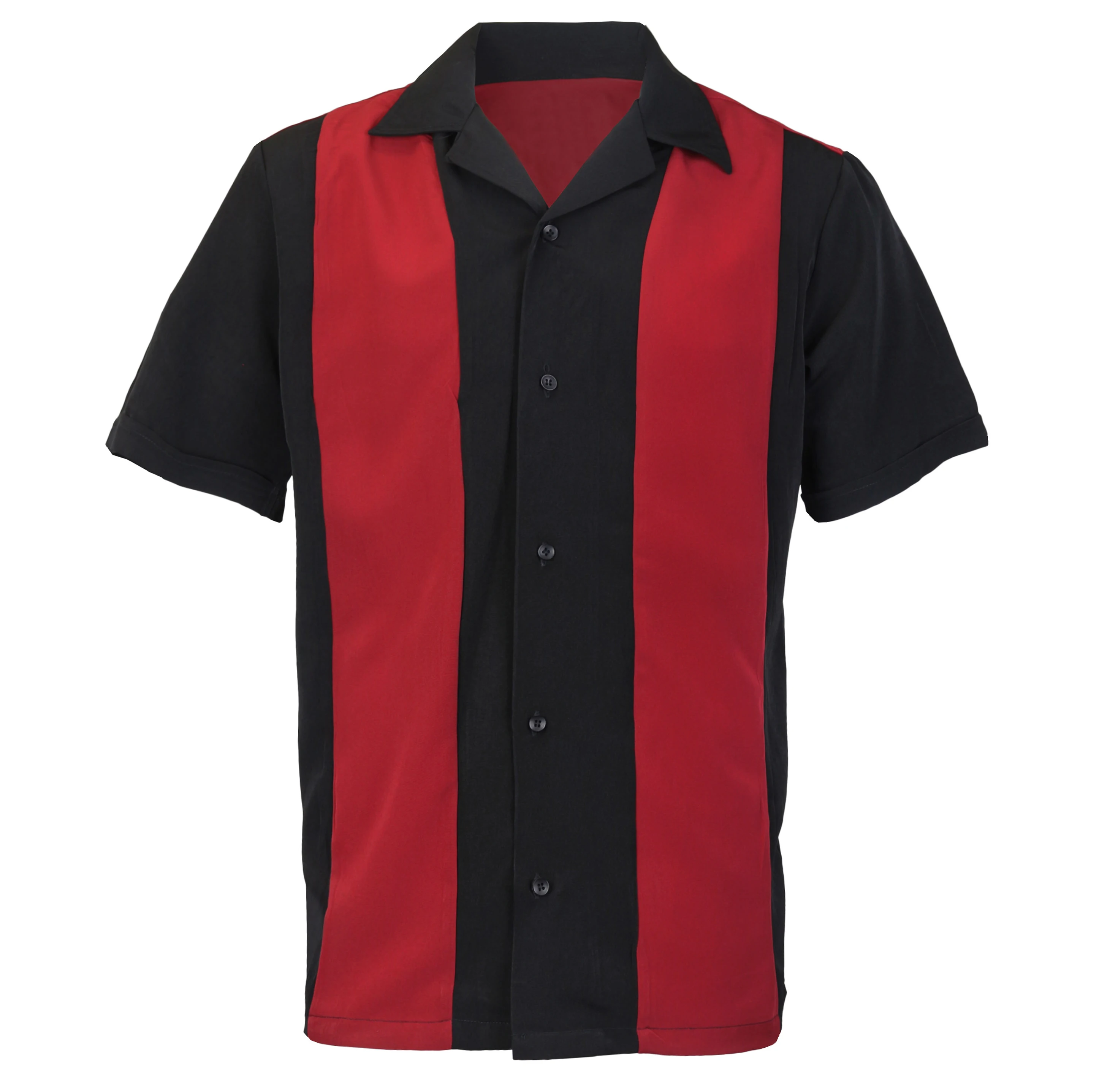 100% cotton short sleeve button up mens bowling shirt Wholesale Hip Hop Party Collar Shirt Mens 8 Ball Bowling Shirts Club Wear