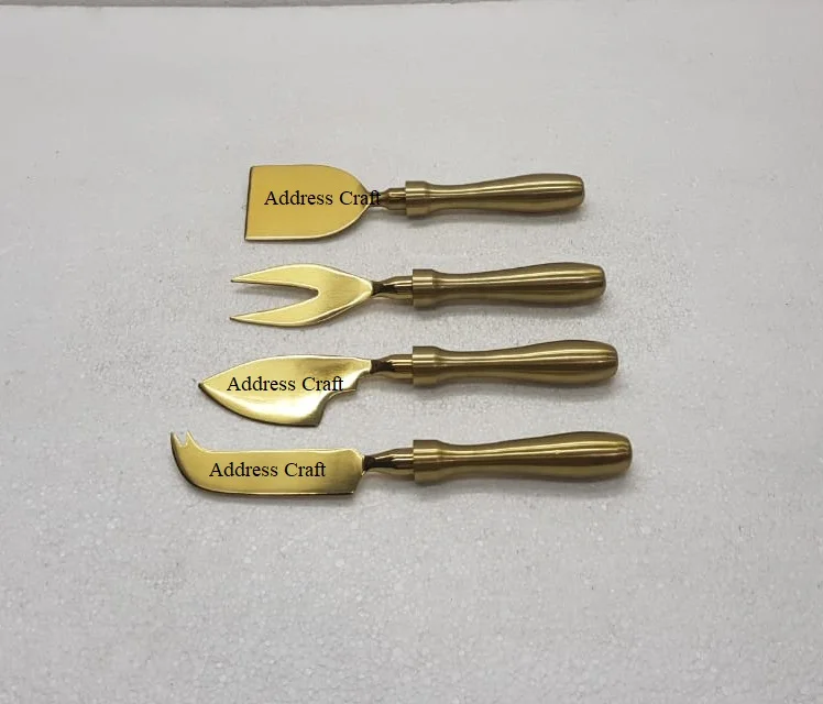 Customized 18/8 Stainless Steel Cheese Set of 4 With Resin Handle SS Cutlery Cutting Tool Hot Selling 2024 Cutting Chees Set