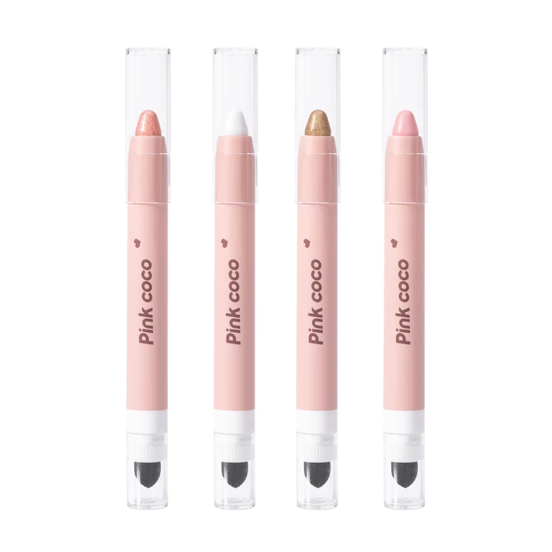 Cross-border Fashionable Pearlescent Double-headed Highlighter Pen Smooth and Delicate Brightening Multi-purpose Makeup Stick