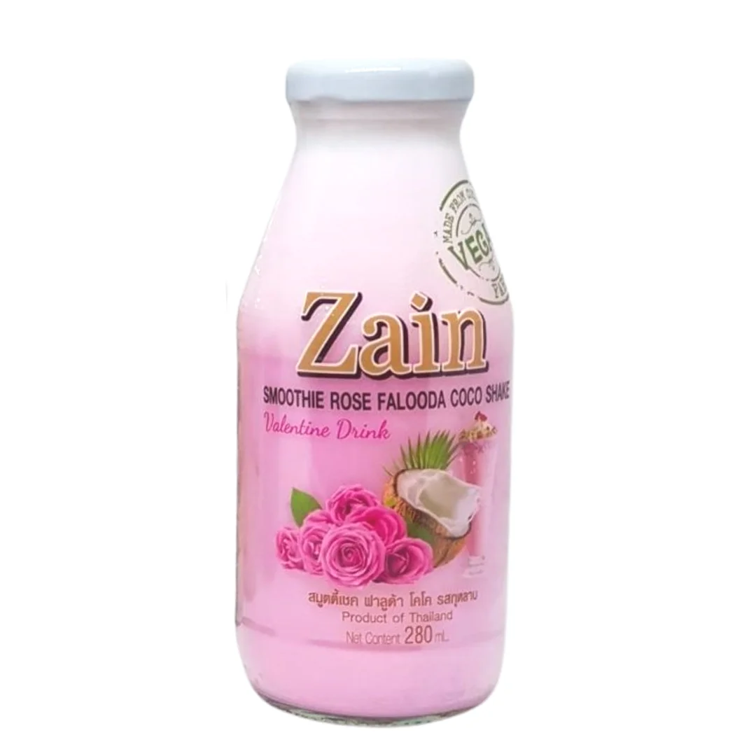 Zain Coconut Beverage drink Rose Flavor of   Ajintai Company Limited Product of Thailand  AjintaiZen