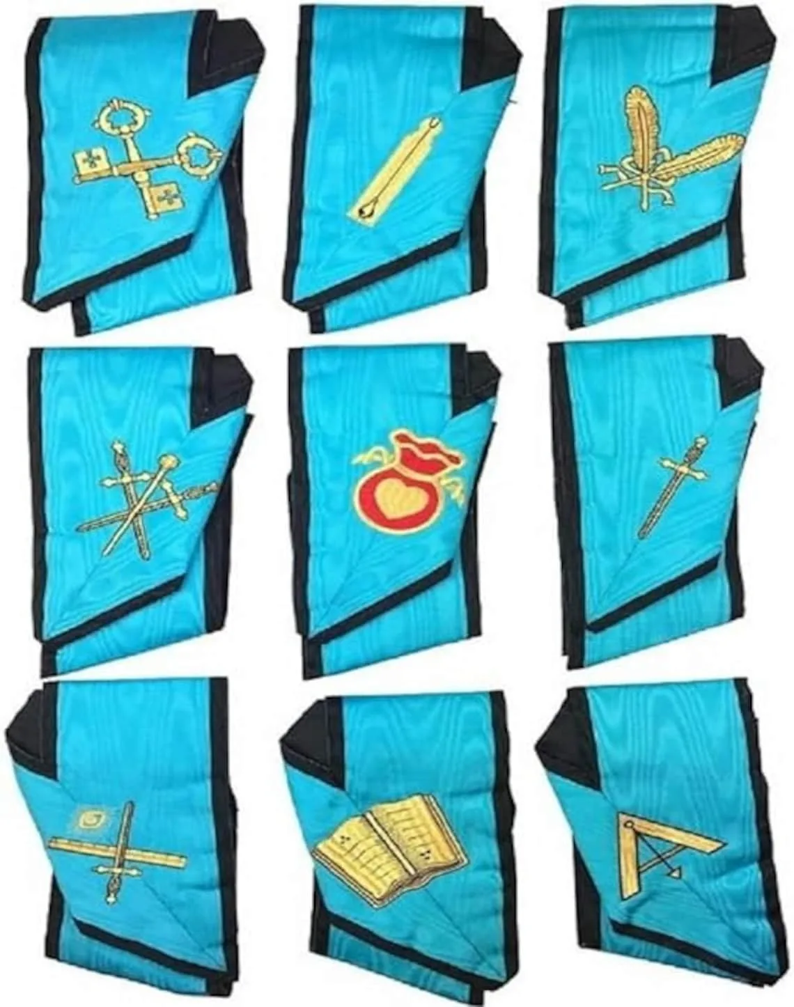 Customizable Embroidered Masonic Sash for Officers