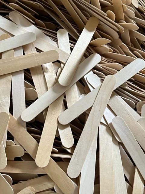 Disposable ice cream Paddle Shovel Customizable Natural Birch Spoon Tongue Depressor Stick Beauty and depilation care tool