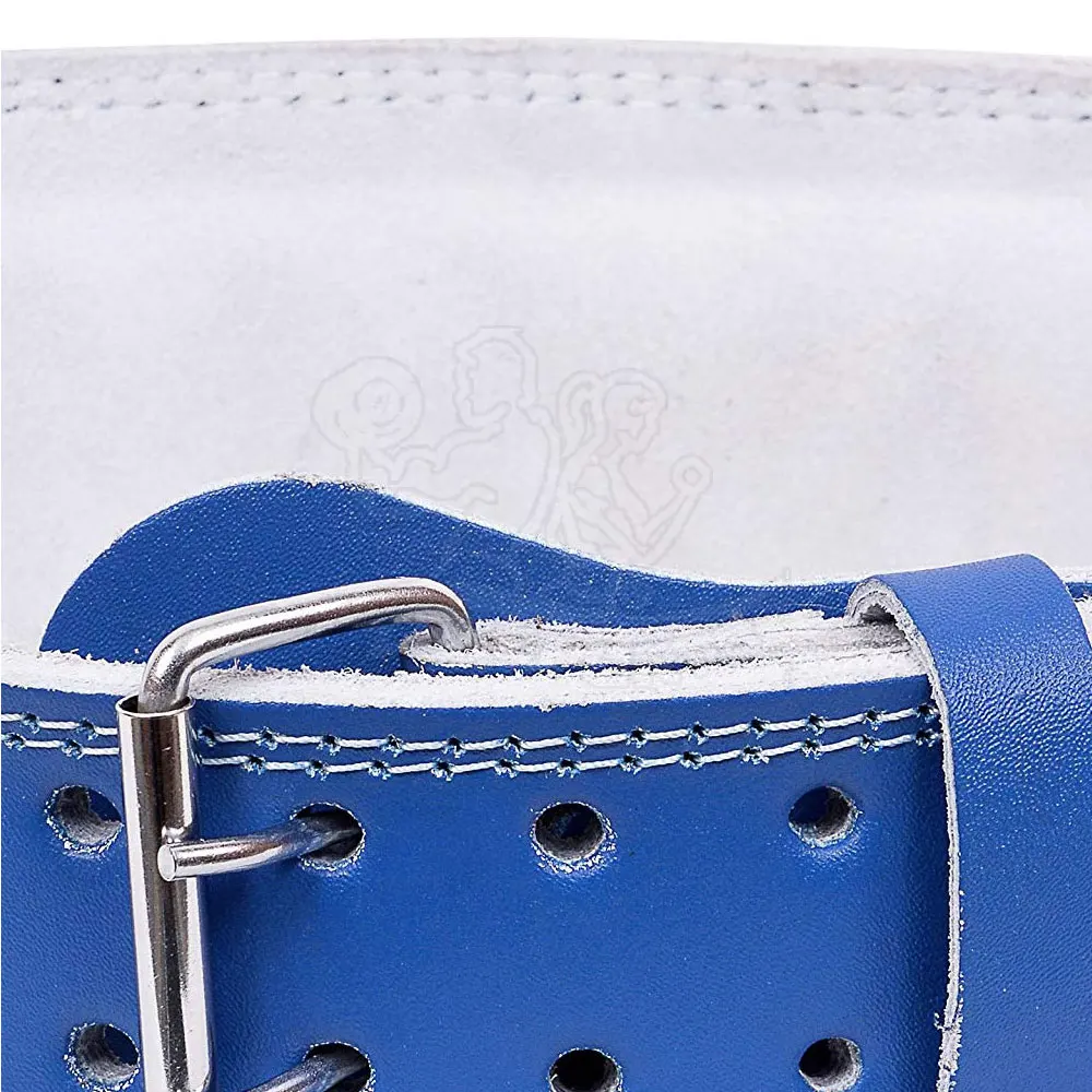 Padded Leather Contoured Weightlifting Belt with Cowhide Leather Lining and Steel Roller Buckle