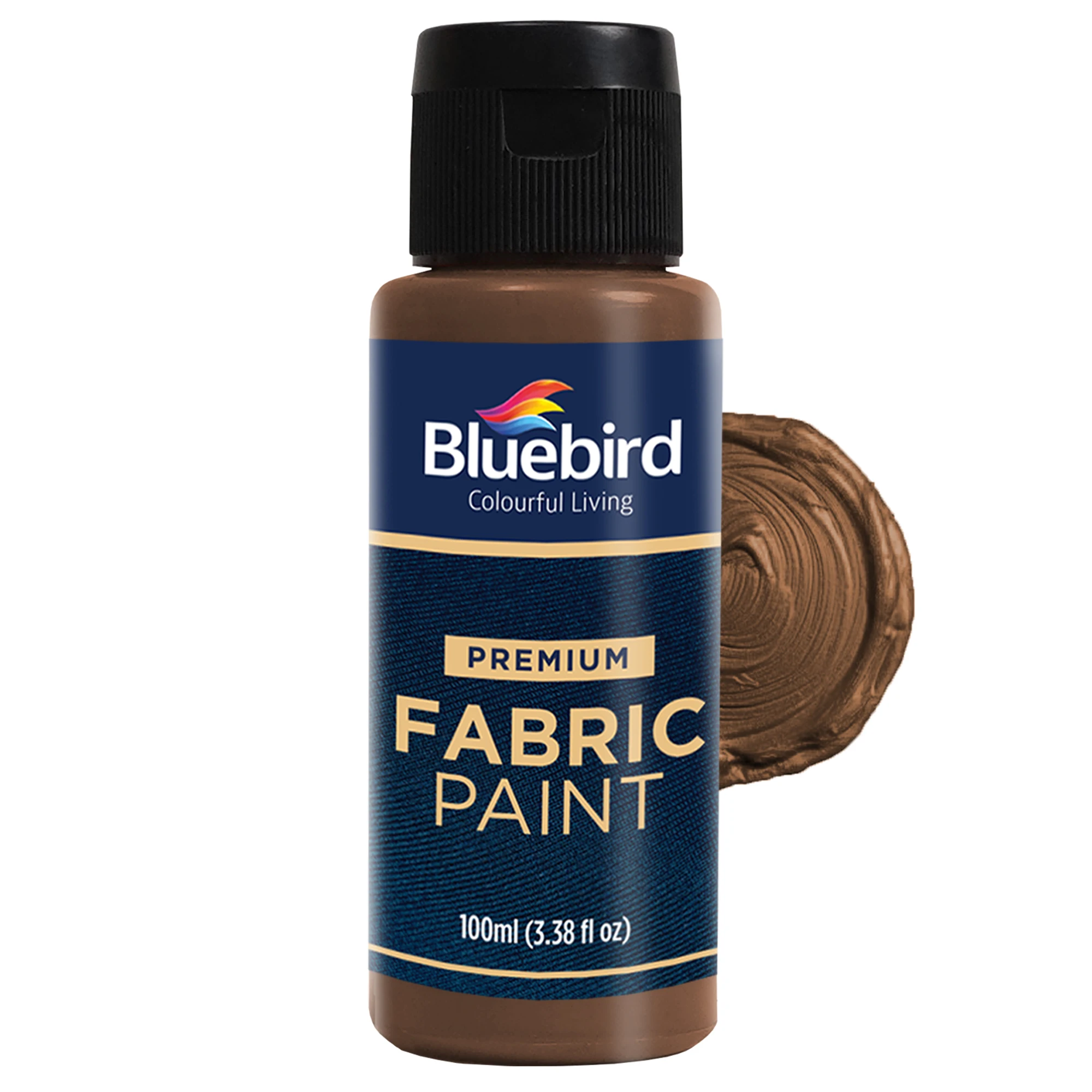 BLUEBIRD Fabric Paint, 3.4 Fl Oz,Pearlescent Set of 6 100ml,Permanent Fabric Paints for Clothes, Furniture Upholstery