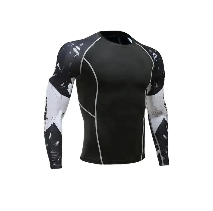 2023 Sublimation Printed Customized Colors And Design Quick Dry Polyester Fitted Plus Size MMA Rash Guard