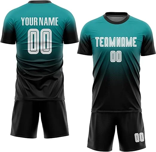Unisex Quick-Dry Breathable Soccer Training Shirt Football Jersey Set New Design Customizable Team Name for Adults Wholesale