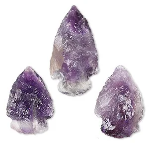 Wholesale Natural Indian Agate Amethyst Gemstone Arrowheads Sets Reiki Healing Handmade Bulk Agate Arrowheads Set For Vastu