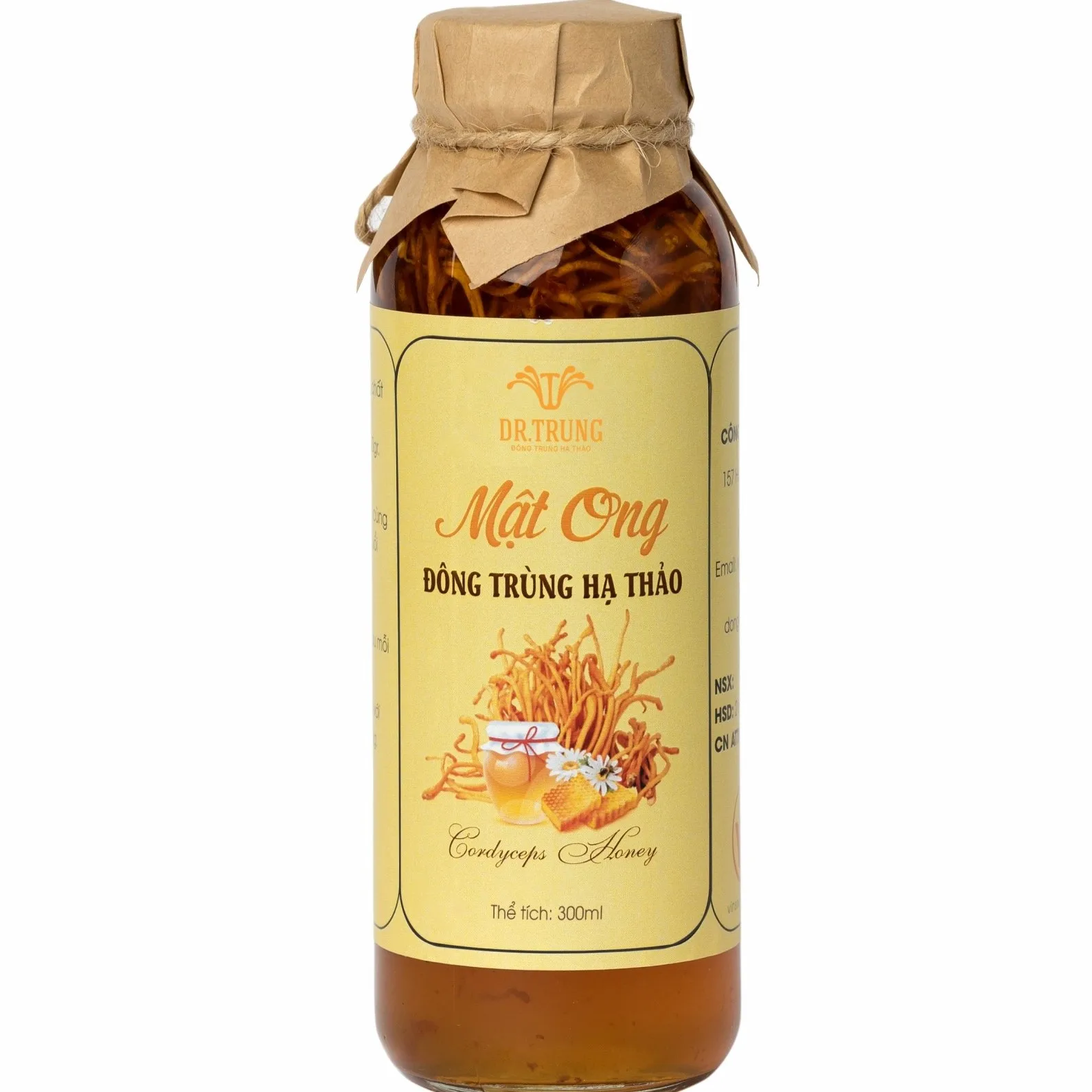 Militraris Cordyceps Honey Superior  Pure Honey Using For Drink Iso 22000 2018 Certificate Hplc Test Method Customized Packaging