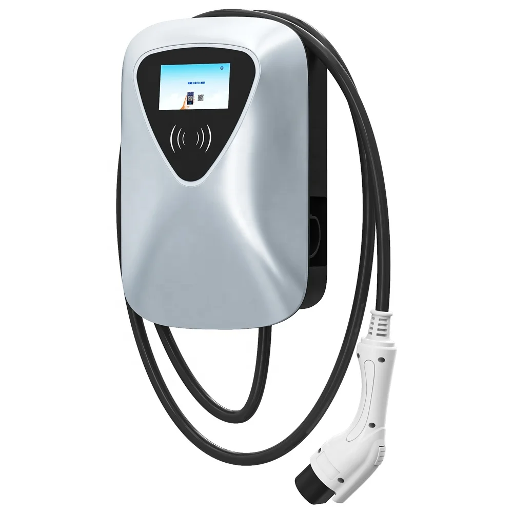 Hotel Charging Electric Car Level 2 Fast Rfid EV Car Charger Station Type 2 7Kw AC Portable EV Charger Wholesale