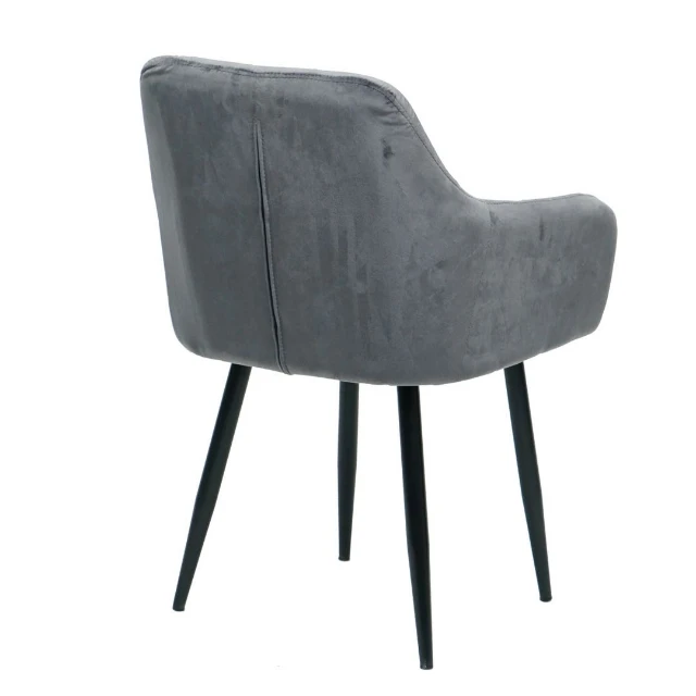 Wholesale Modern Design Upholstered Restaurant Furniture Velvet Fabric Dining Chairs with Metal Legs