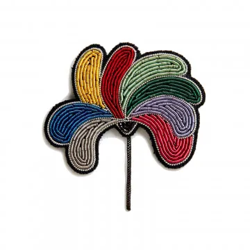 new fashion  hand embroidery bullion wire brooch HAND  fashion brooch custom made jacket patches flower pin#000345