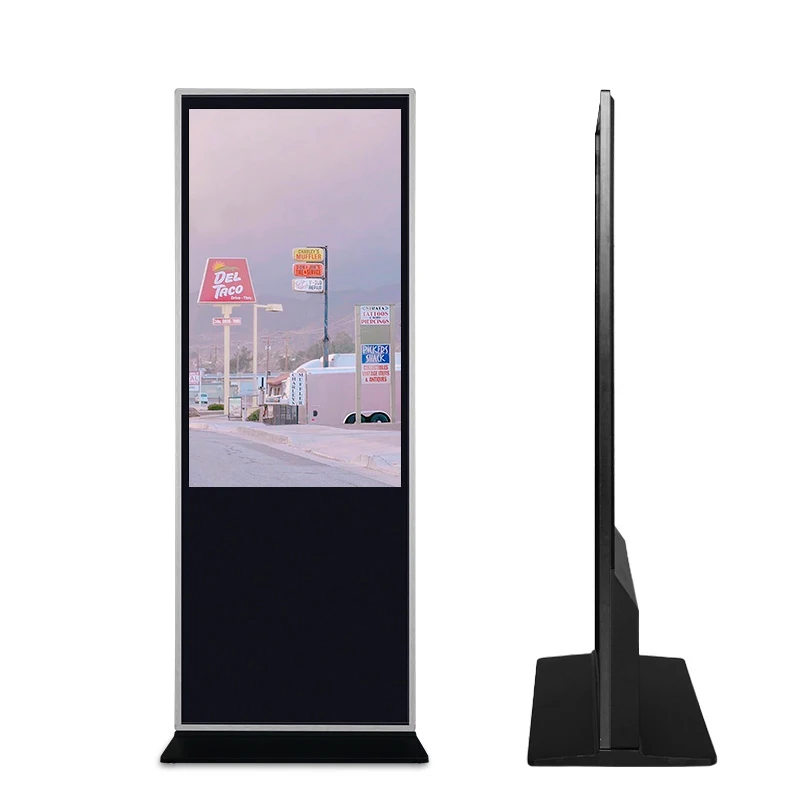 43-98 Inch Video LCD Advertising Player Equipment Indoor Totem Floor Standing Kiosk Digital Touch Signage Display