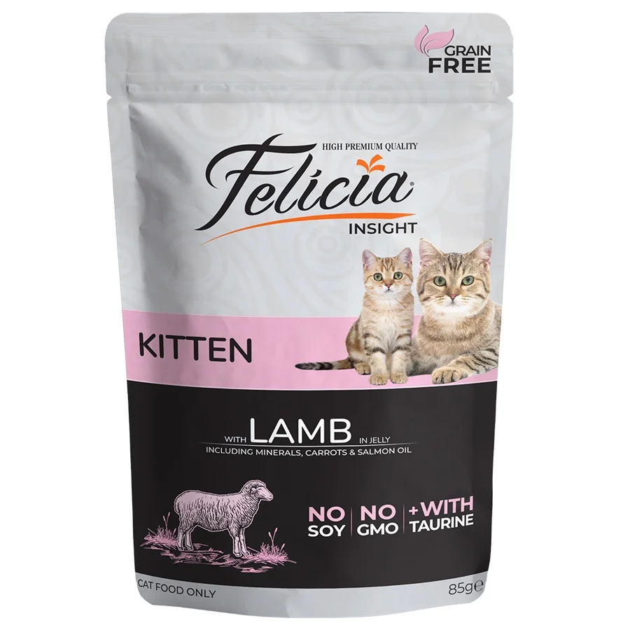 Felicia Complete canned pet food for kittens with lamb in jelly 85gr