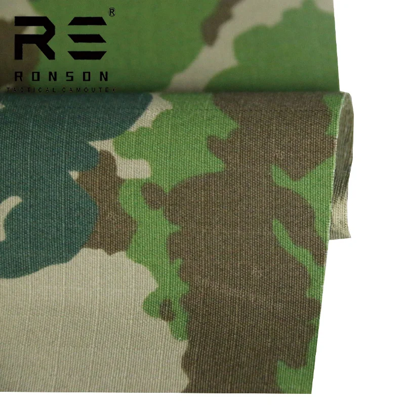 NC5050 Ripstop camouflage M58 Flachtarnenmuster Blumentarn printed tactical nylon cotton camouflage tactical fabric