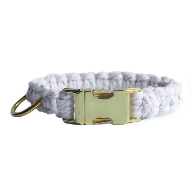 Handmade Colorful  Macrame Boho Collar for Pet Macrame Dog Collar Pet Accessories for Small Dogs