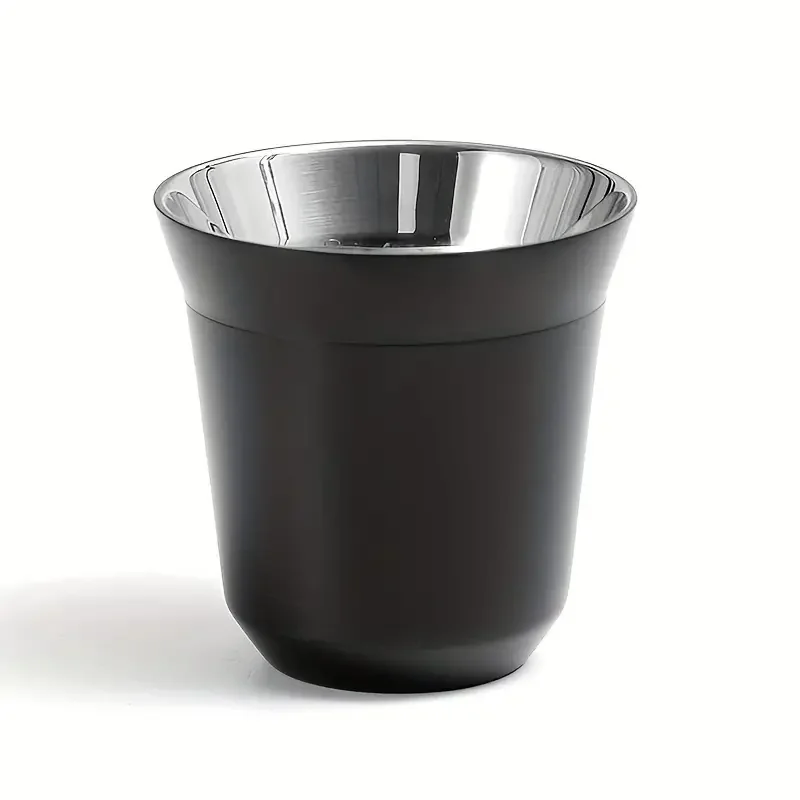 Mini Espresso Cup Double Wall for Home Party Coffee Cup as Gift for Birthday Metal Espresso Cup for Coffee Mlik Juice