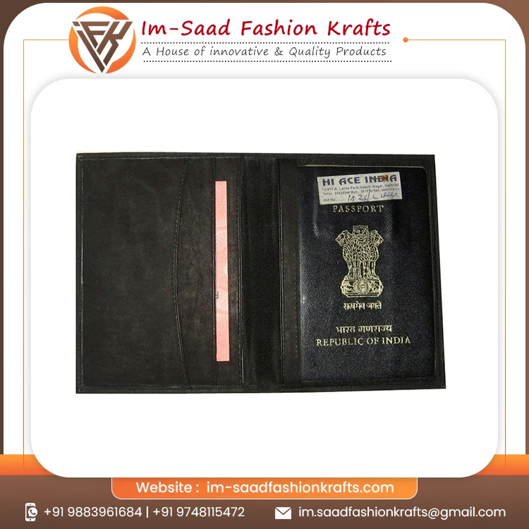 Personalized Best Quality Leather Passport Cover Holder And Other Premium Travel Accessories Indian Manufacturer