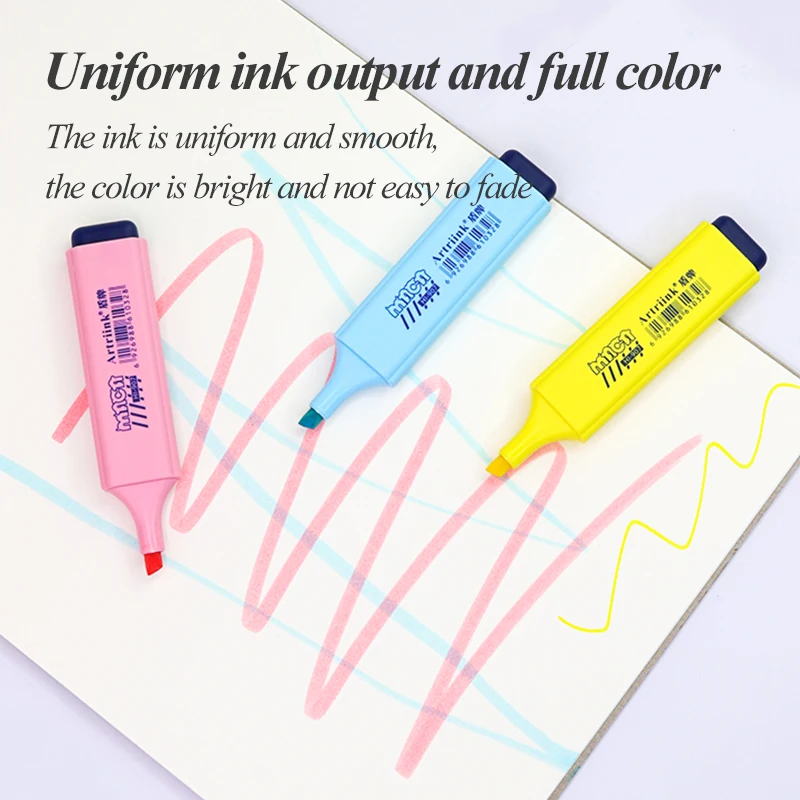 Artriink HL-907 4/8 colors/set eco-friendly non-toxic multi colored highlighter marker highlight pen set stationery