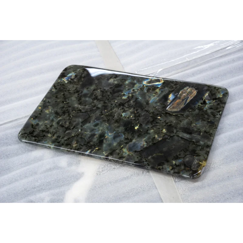 Highly Polished Lemurian Blue Granite Stone Slab
