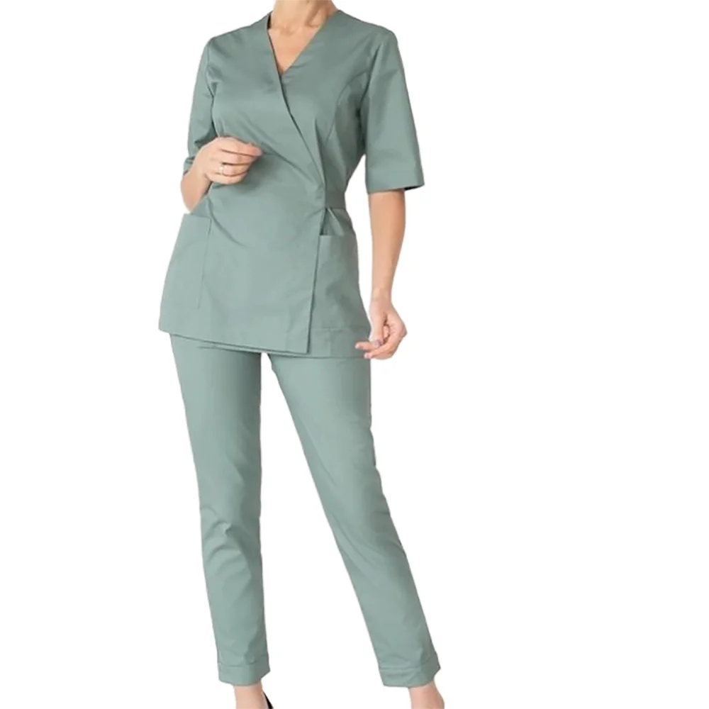 High Fashion Customized Fashionable Breathable Hospital Uniform Scrubs Suit Male Nurse Scrubs Medical Uniforms