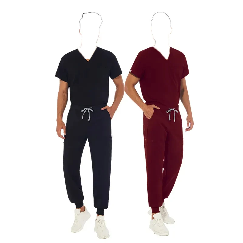 Hot Sale Short Sleeve Jogger Pants Medical Scrubs Uniforms Hospital Nursing Scrub Unisex Uniforms Men Women Nurse Scrubs Set