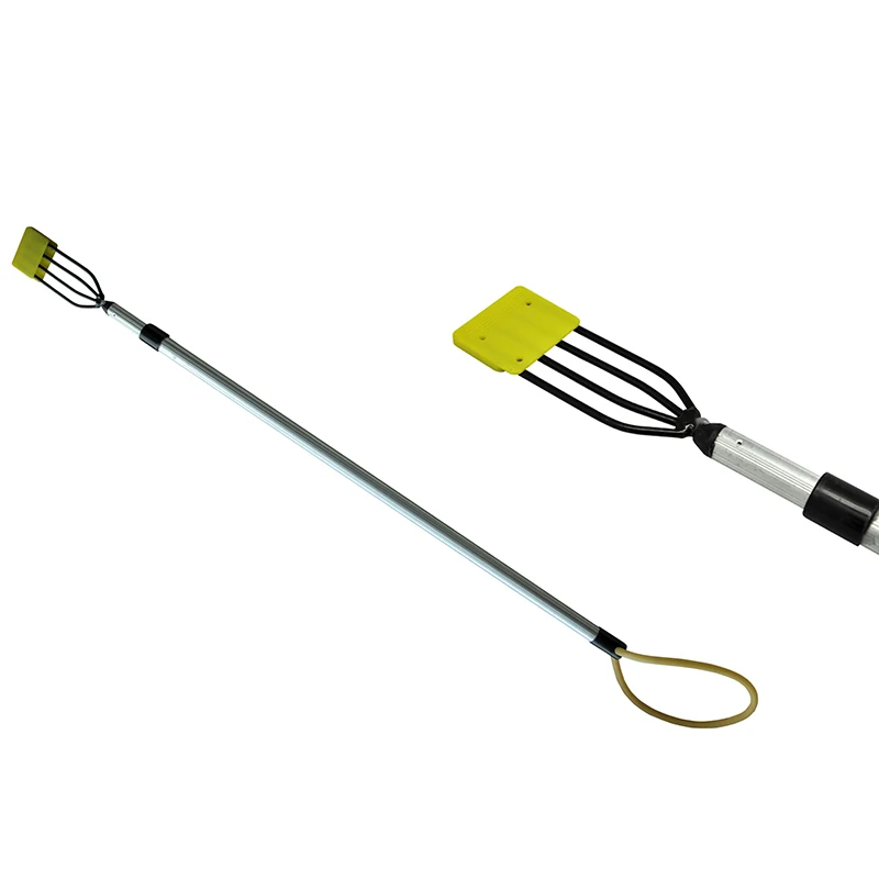 Stock Diving Spear Fishing 4 Sharps Prongs Barbed Telescopic Rod Fork Harpoon Aluminium Hand