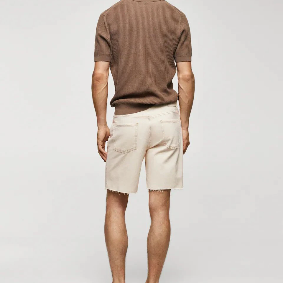 Custom Private Labeling Streetwear Baggy Men Denim Shorts Jeans 100% Cotton Breathable Pant