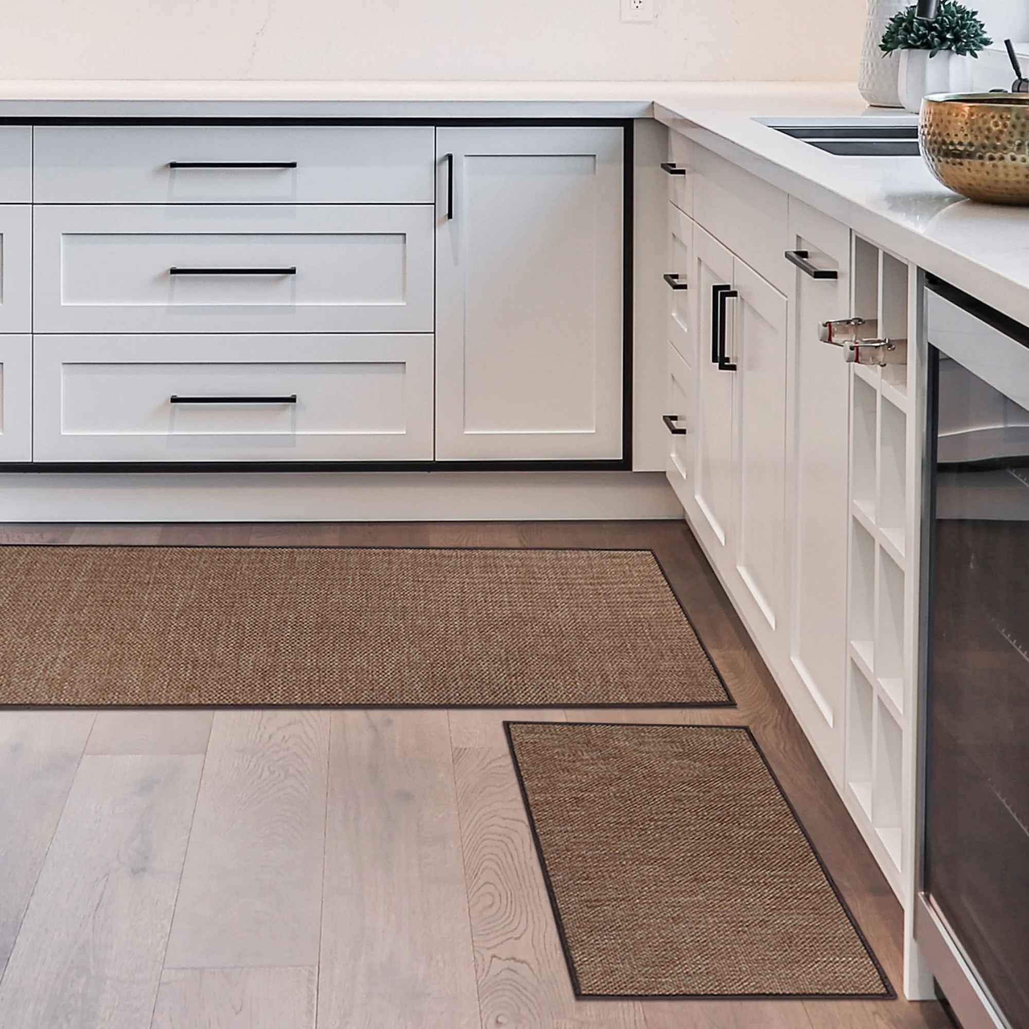 Hot selling kitchen mats for floor  Custom PVC Anti-Slip Kitchen Runner Mat  2 Piece Set