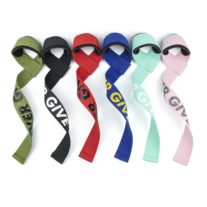 Logo Custom Cotton Heavy Duty Training Wrist Straps Gym Weightlifting Weight Lifting Straps
