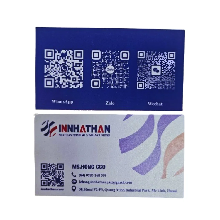 Принтер для визитных карточек быстрая доставка двусторонний код Qr Scan экологически чистый индивидуальный дизайн от вьетнамского производителя
