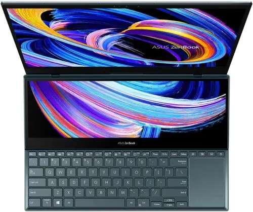 Новый Оригинальный ASUS ZenBook Pro Duo UX582 15 6 дюймов i9-10980HK 32 ГБ оперативной памяти 1 ТБ SSD GeForce RTX 3070 Гладкие кожаные аксессуары