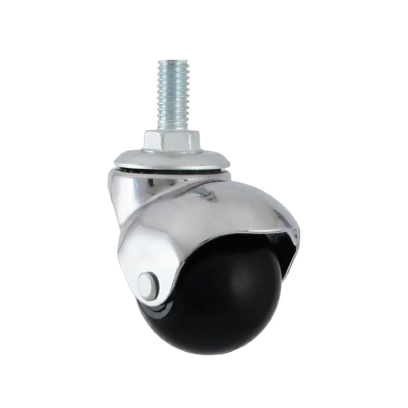 40MM 3/8 Stem Mounting Furniture Ball Wheel Casters Black PP Wheel