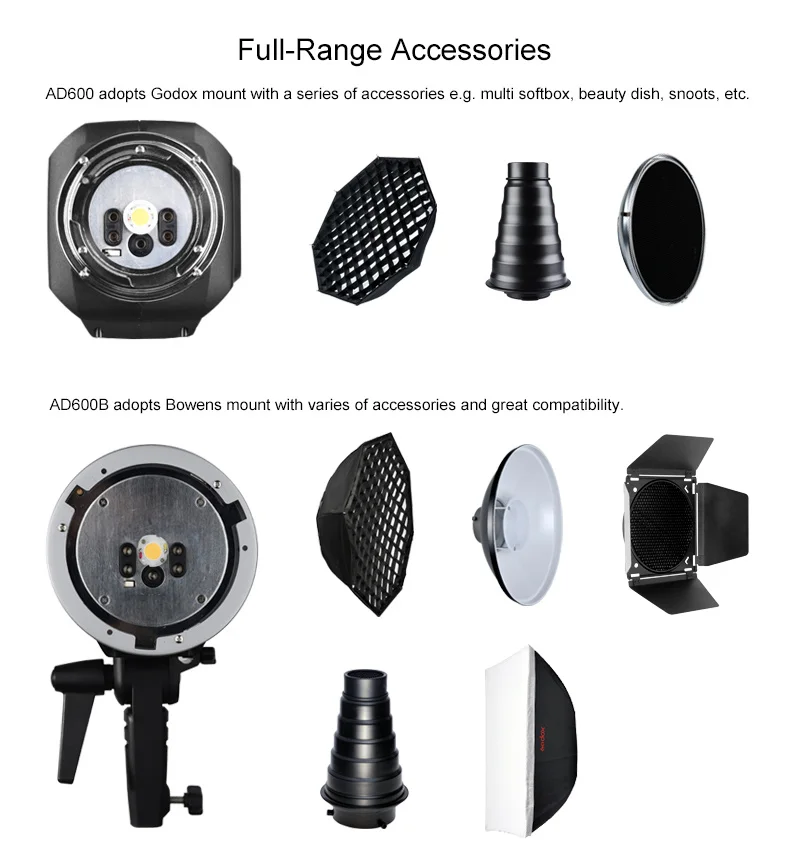 Godox AD 600BM AD600BM Speedlite Speed light Flash Godox camera flash lights with 8700mAh Battery for S/C/N/O/F