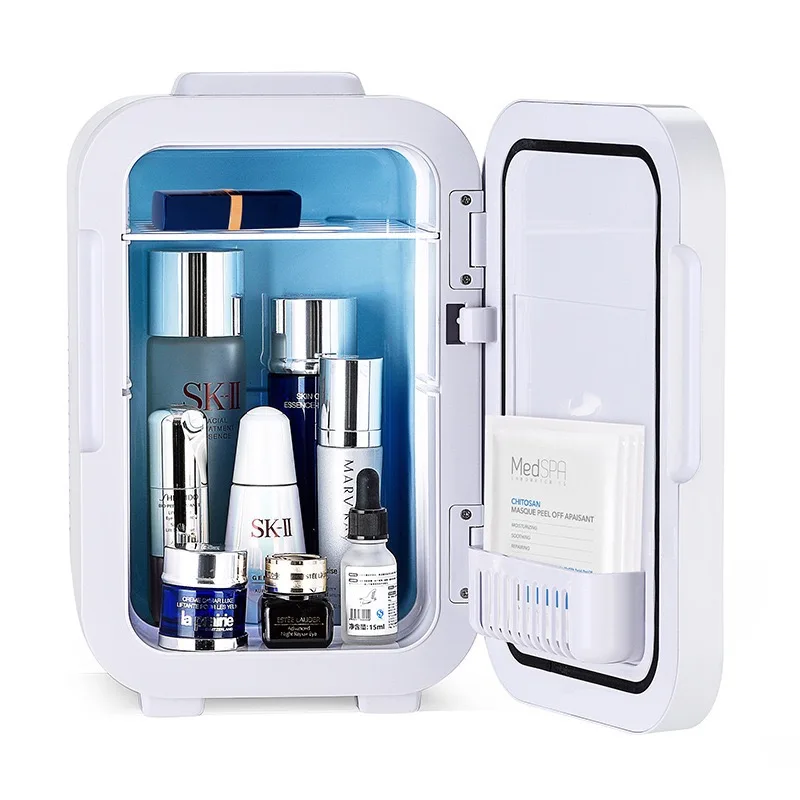 8L Beauty Display Digital Hot and Cold Dual  Mini Refrigerator for Car and Home Use