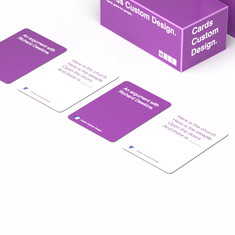 Good Quality Material Card Printing Manufacturer Custom Party Playing Family Card Game for Adults