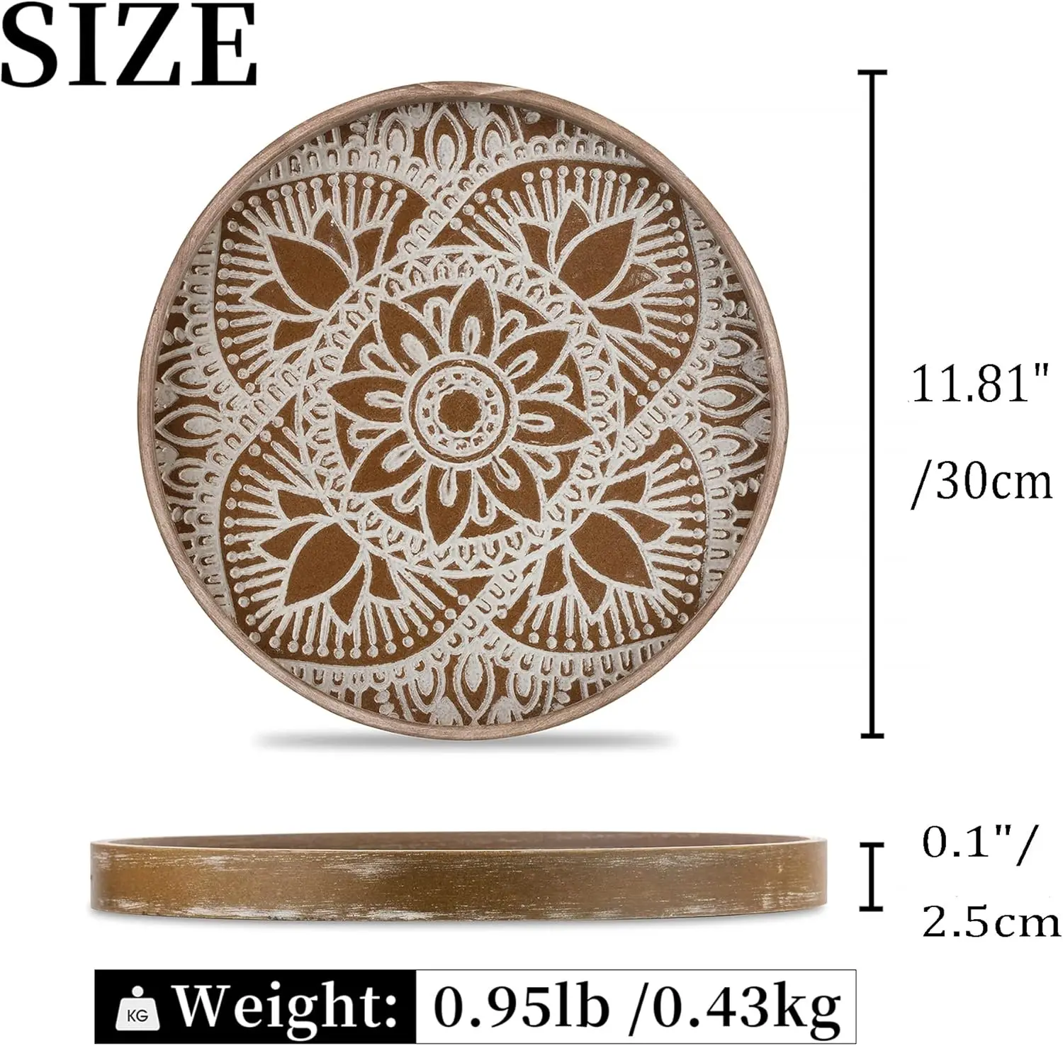 Christmas wooden decorative tray with handle perfect holiday home decor serving meals festive centerpiece beautiful gift idea