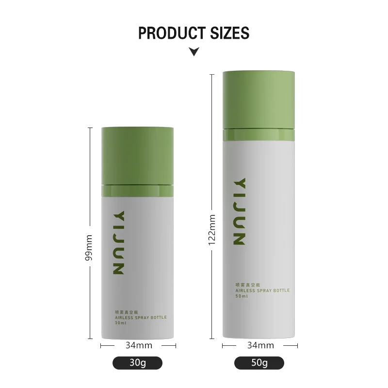 Luxury Fine Mist Spray Bottle Pump Hair Perfume Toner Spray Mist Bottle Frosted Plastic 30ML 50ML Cosmetic Packaging Cartons