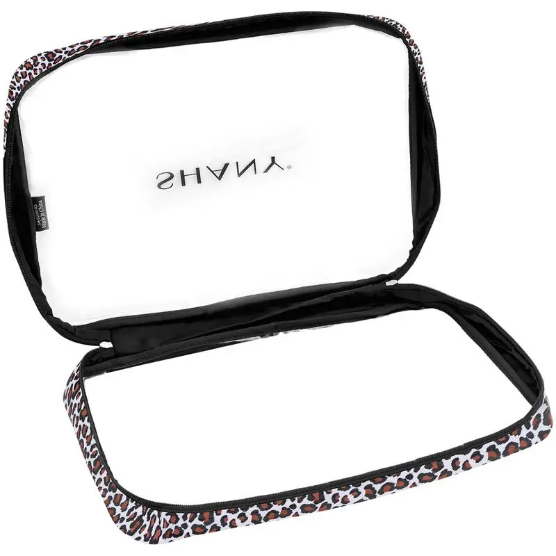 Transparent Travel Packing Cube Bag Leopard Makeup Box Cosmetics Storage Case Large spill-proof Clear Organizer Pouch