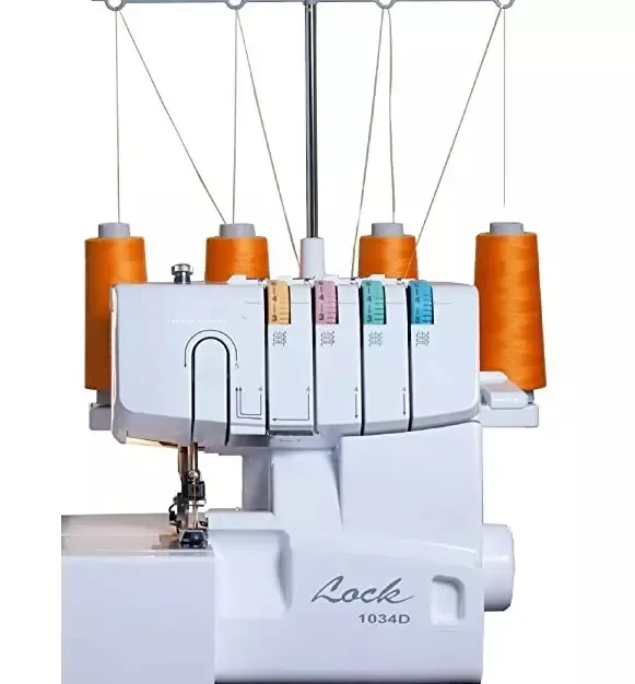 FACTORY PRICE FOR Sergeer, 1034D, Heavy-Duty Metal Frame Overlock Machine, 1,300 Stitches Per Minute, Removeable Trim Trap