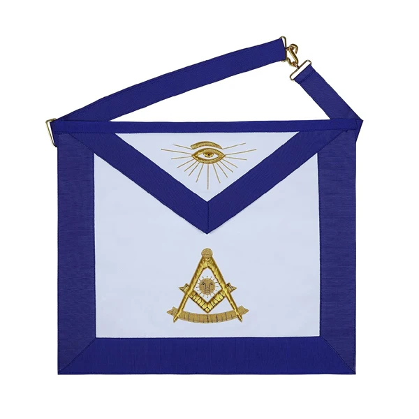 Masonic Regalia Past Master Embroidered Apron & cuffs set Metallic Threads Embroidered Craft Provincial Rank Regalia Officers