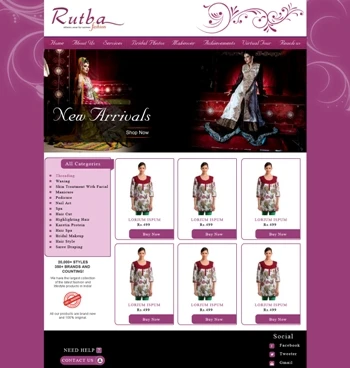 eCommerce website design for Tent selling online web developer with payment gateway logo designer